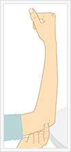 Elbow measurement diagram.