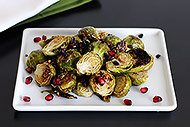 Roasted Brussels Sprouts with Lemon and Pomegranate 