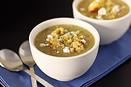 Roasted Acorn Squash Soup with Feta 