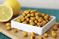 Lemon Curry Roasted Chickpeas 