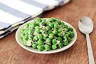 Spring Peas with Basil and Green Onion Pesto